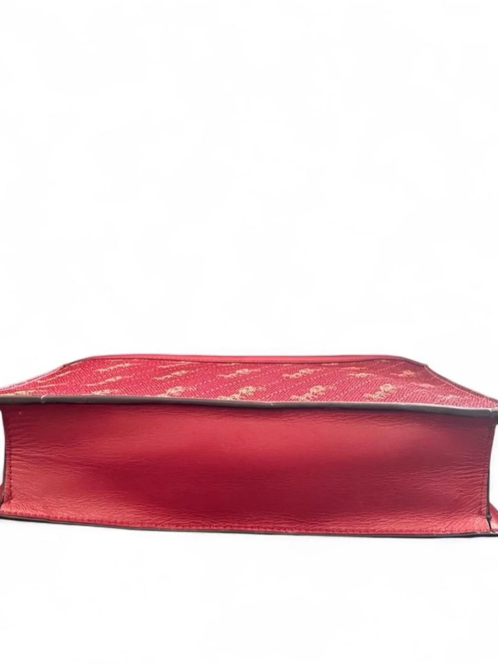 Coach Red Signature Fold-Over Bag